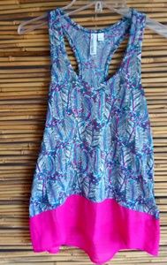 Hang Ten S Tank Tropical Racerback Tank Top